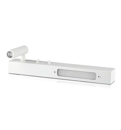 3W+6W LED Sengelampe - Væglampe, 3000K, Hvid