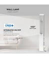 3W+3W LED hotel sengelampe - Hvid, 3000K, aluminium, væglampe