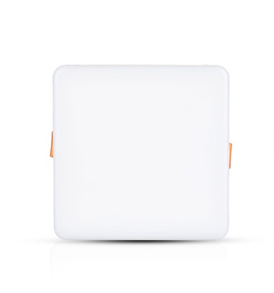 18W kvadratisk LED indbygningspanel med Samsung chip - 1350lm, hvid kant, 5 års garanti, hul: Ø7,5-10 cm, mål: 17x17 cm