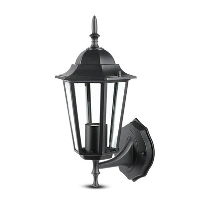 E27 Væglampe - IP44 udendørs, sort, uden lyskilde