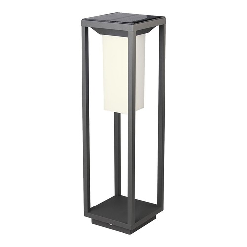 2W LED Solar Bollard - Samsung LED-chip, 3000K, grå hus