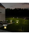 36cm LED urtepotteskjuler med RGBW - Ø35,5 x 32,5 cm, genopladelig, inkl. fjernbetjening, hvid krop