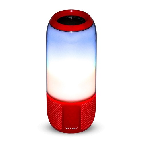 2*3W Bluetooth Højttaler - LED-lys, USB TF-kortplads, rød