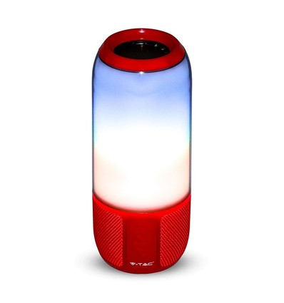 2*3W Bluetooth Højttaler - LED-lys, USB TF-kortplads, rød