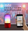2*3W Bluetooth Højttaler - LED-lys, USB TF-kortplads, rød