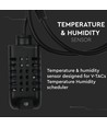 Temperatur og fugtighedssensor - Sort, IP20, til VT-5145, eWeLink kompatibel, indendørs