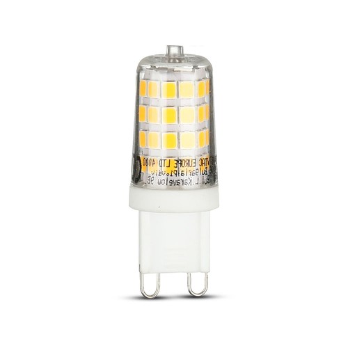 3W spotlys G9 - LED, plastik, 6400K, 6 stk/pakke