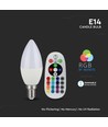 3,5W Kertepære E14 - RGB+6400K Dæmpbar, RF Kontrol - Dæmpbar
