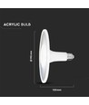11W LED-pære - Akryl, plast, Samsung-chip, 6400K