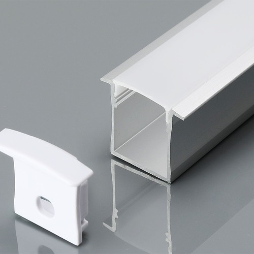 Monteringssæt LED-strips - Diffuser, Nedsænket, 2000x30x20mm, Sølv