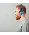 Trådløse Bluetooth hovedtelefoner med drejbare ørebøffer, blå - Op til 12 timers spilletid, 10m rækkevidde