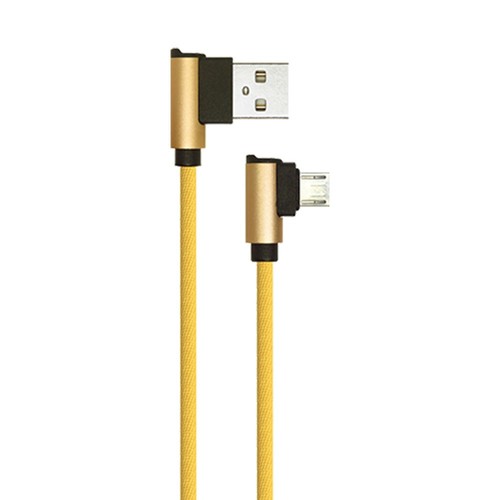 1M Micro USB Kabel L-Type - Guld, Diamond Serie