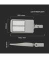150W LED Gadelampe - Samsung chip 5700K, Inventronics driver, 140 lm/W