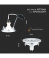 GU10 5W - Spotlight, Hvidt Hus, 4000K, 3 stk/pakke