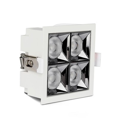 16W Firkantet LED indbygningspanel RA90 - Samsung LED chip, Hul: 8,5 x 8,5 cm, Mål: 9,3 x 9,3 cm