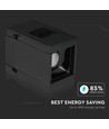 1W LED magnetisk lineært spotlys - 3000K, sort, IP20, 24V