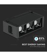 3*1W LED Magnetisk Lineært Spotlys 3000K - Sort, IP20, 24V