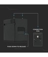 3*1W LED magnetisk lineær spotlys - 4000K, sort, IP20, 24V