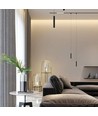15W LED magnetisk lineær hængende suspensionslys - 4000K, sort, IP20, 24V