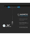 15W LED magnetisk lineær hængende suspensionslys - 4000K, sort, IP20, 24V