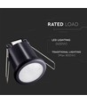 PIR loftssensor Ø4cm til indbygning, 360° - Sort, IP20, detekteringsafstand op til 8m, hulmål: Ø4cm