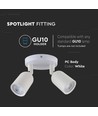 EN: VT-897 2xGU10 WALL FITTING WHITE