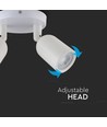 EN: VT-897 2xGU10 WALL FITTING WHITE