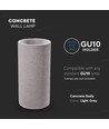 LED beton væglampe - lys grå, GU10, IP20