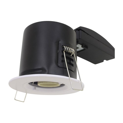 GU10 Downlight - Brandhæmmende, med Twist og Lock, Tykt Hus, Hvid