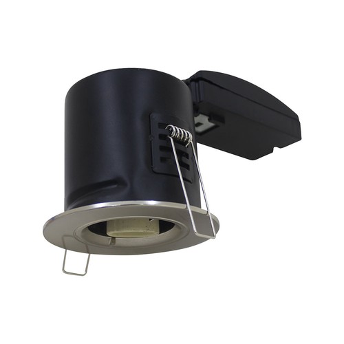 GU10 Downlight - Brandsikker, Twist og lås, Tyk hus, Nikkel