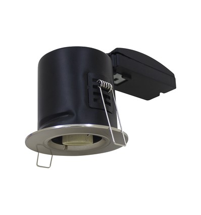 GU10 Downlight - Brandsikker, Twist og lås, Tyk hus, Nikkel