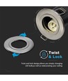 GU10 Downlight - Brandsikker, Vippe- og låsemulighed, Tyk hus, Krom