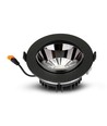 30W COB Downlight - Samsung Chip, 6400K, Sort Hus