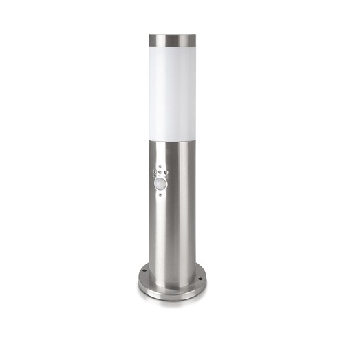Pullertlampe med PIR Sensor E27 - Rustfrit Stål Hus (45 cm), Satin Nikkel, IP44