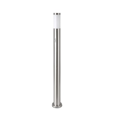 Pullertlampe - rustfrit stål hus (110 cm), E27, satin nikkel, IP44, PIR-sensor