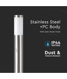 Pullertlampe - rustfrit stål hus (110 cm), E27, satin nikkel, IP44, PIR-sensor