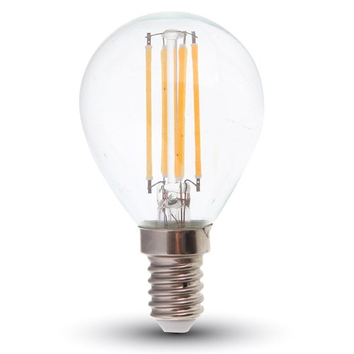 P45 LED Pære 6W E14 - Klart Glas, 2700K, 130lm/W