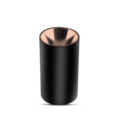 GU10 påbygningsspot, rund - Sort og rose guld, aluminium, max 35W, uden lyskilde