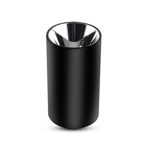 GU10 lampe - runde, sort + chrome