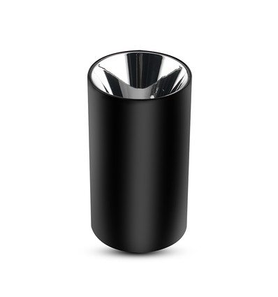 GU10 lampe - runde, sort + chrome