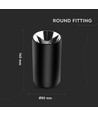 GU10 lampe - runde, sort + chrome