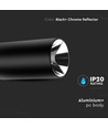 GU10 lampe - runde, sort + chrome