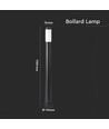 Pullertlampe E27 - Rustfrit Stål Hus (110 cm), Sort, IP44.