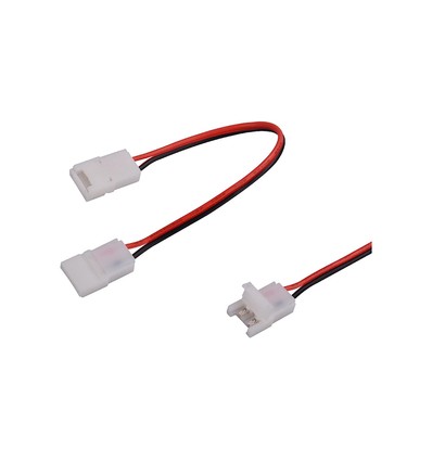Stik til LED Strip 10mm - Dobbelt Hoved