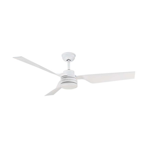65W Loftventilator - Hvid med RF-kontrol, 3 hvide vinger, AC motor (52 tommer)