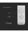 65W loftventilator - sort, RF kontrol, 3 sorte vinger, AC motor, 52 tommer