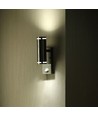 Glas væglampe med sensor GU10 rustfrit stål hus (H:21,5 cm) - 2-vejs, IP44
