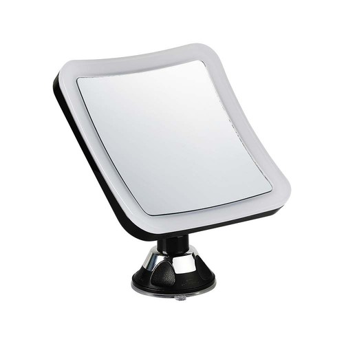 3,2W LED Spejllampe - 3xAA Batteri, Sort Hus, 16,2x19,2cm