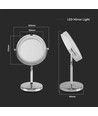 3W spejllampe - LED, 4xAA batteri, krom