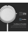 3W spejllampe - LED, 4xAA batteri, krom